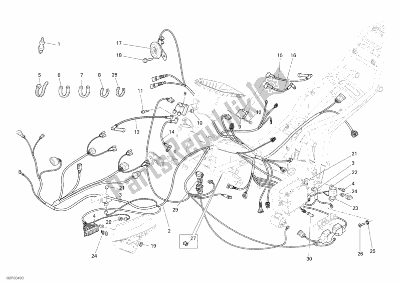 Wszystkie części do Wi? Zka Przewodów Ducati Multistrada 1100 S USA 2007